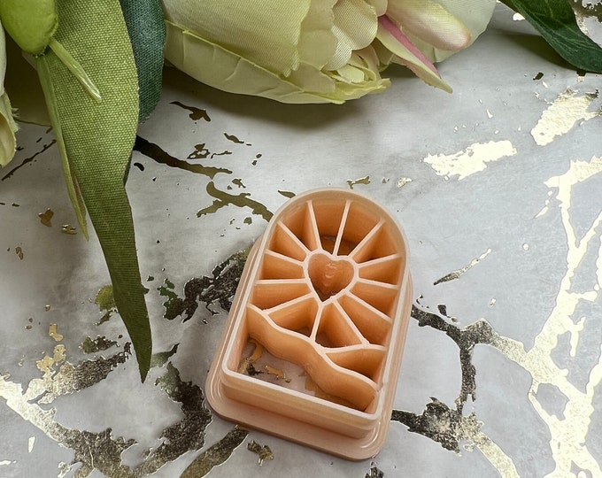 Polymer Clay Cutter Arch Shape with Heart Detail – Crafting Tool for Jewelry, Charms & Decorations