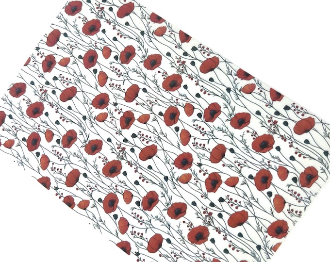 Poppy Flowers 3 Transfer Paper for Polymer Clay - Water soluble paper