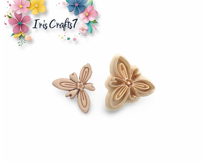 Flower 42 Polymer Clay cutter -Ceramic Tools - Earrings Making