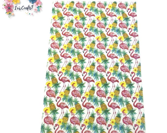 Flamingo 2 image transfer paper_ Clay tools_ Earring making_ Magic transfer paper_ Water soluble paper