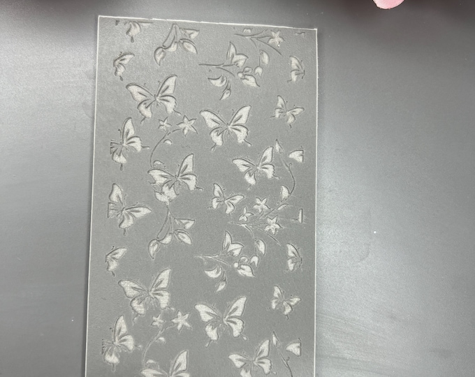 Butterfly 2 polymer clay rubber texture mat