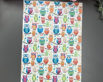 Owl 1 image transfer paper_ Clay tools_ Earring making_ Magic transfer paper