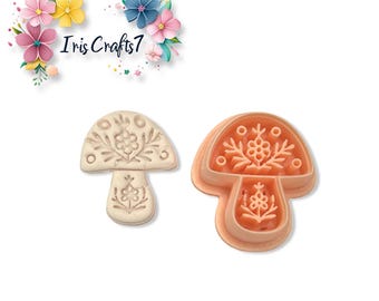 Nordic Mushroom Polymer Clay Cutter for Christmas Earring Making