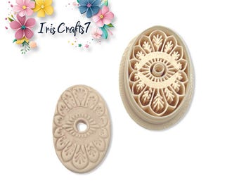 Mystical Eye Polymer Clay Cutter: Oval Earring Tool for DIY Jewelry