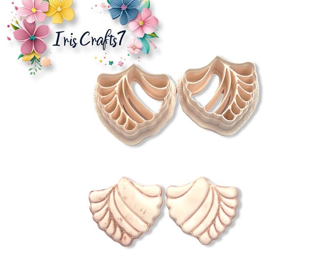 Art Deco Seashell Polymer Clay Cutter – Elegant Shell Earring Making Tool – Coastal Ocean Beach Themed Clay Jewelry Design
