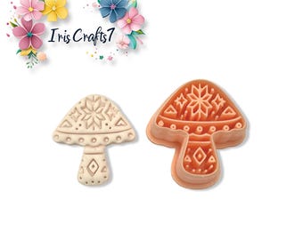 Folk Art Mushroom Polymer Clay Cutter for Earring and Jewellery Making