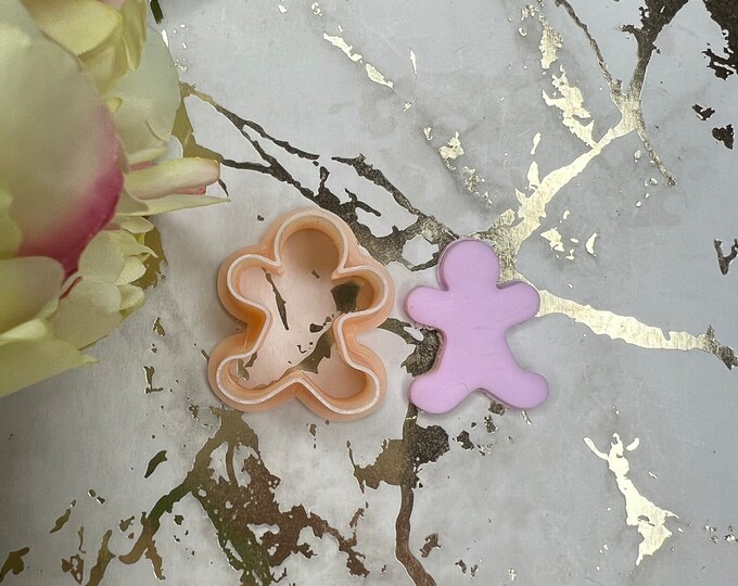 Gingerbread boy 2 polymer clay cutters / christmas cutters
