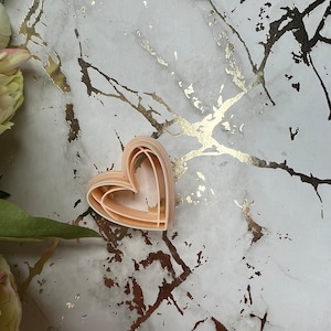 Clay cutters Abstract heart with lines| Polymer clay cutters | Ceramic cutters | Polymer clay tools |Jewellery tools | Earring making