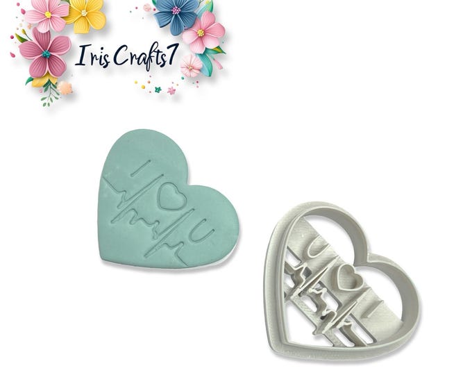 Valentine Heartbeat Polymer Clay Cutter for Earrings Jewelry Tool
