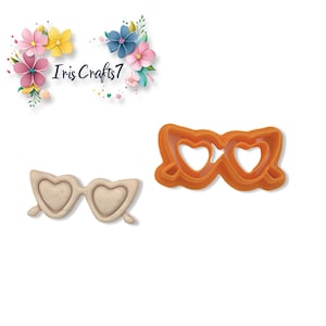 Emporte-pièces en forme de coeur, outils amusants pour fabriquer des boucles d&#39;oreilles, accessoires pour bijoux en pâte polymère, jolie forme de lunettes de soleil pour travaux manuels et accessoires