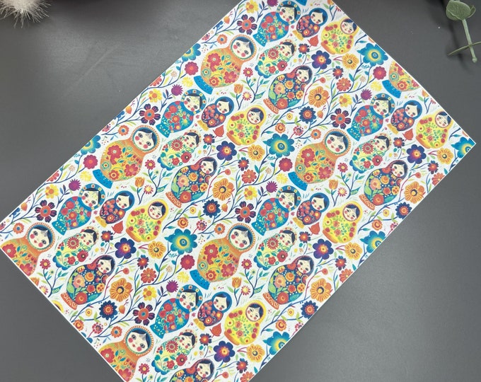 Matryoshka Image Transfer Paper_ Clay tools_ Water Soluble Paper_ Magic transfer paper