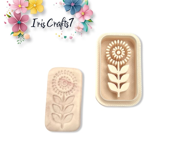 Botanical Line Art Polymer Clay Cutter – Minimalist Floral Clay Tool – Earring Making Cutter for DIY Jewellery Crafts
