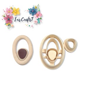 Modern Oval Polymer Clay Cutters: Abstract Earring Jewelry Tool