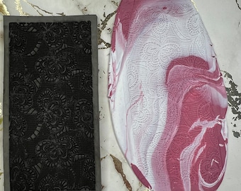 Lace 1 polymer clay rubber texture mat