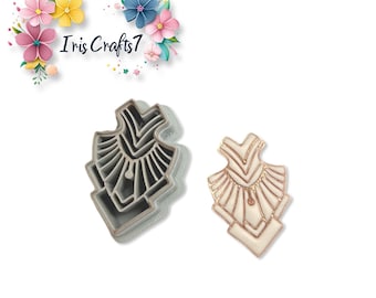 Art Deco Fan Polymer Clay Cutter Geometric Earring Jewelry Tool