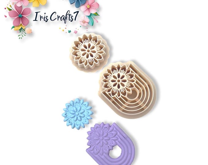 Boho Mandala 3 Polymer Clay Cutters for Earrings Making