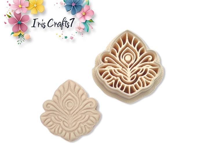 Ornamental Floral 2 Polymer Clay Cutters – Intricate Decorative Clay Tools for Earring Making & Handmade Jewellery Crafts