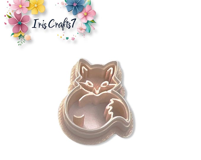 Fox 4 Polymer Clay Cutter – Handmade Earring Making Tool – Forest Animal Jewelry Supplies – PLA Cutter for DIY Clay Art