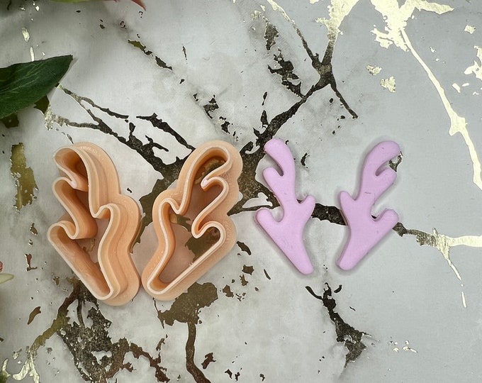 Antlers polymer clay cutters / christmas clay cutters