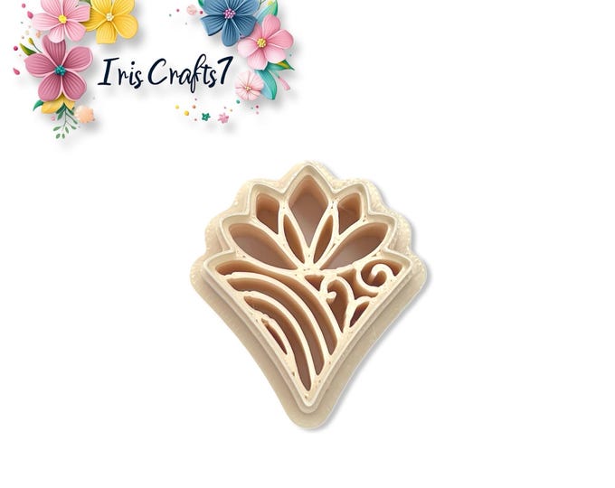 Floral Fan Polymer Clay Cutters – Intricate Decorative Clay Tools for Earring Making & Handmade Jewellery Crafts