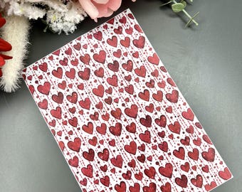 Hearts Image Transfer Paper: Clay Earring Making Supplies