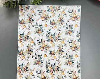 Christmas No.12 Transfer Paper for Polymer Clay | Festive Holiday Designs | Water Soluble Sheet