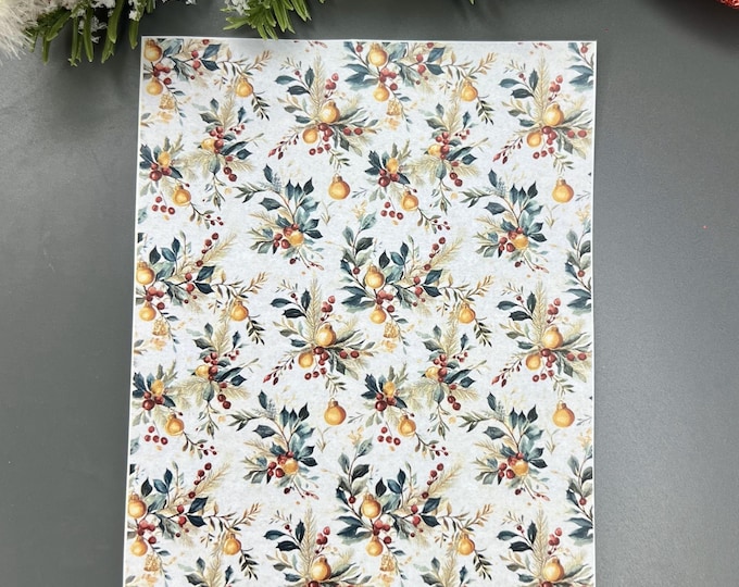 Christmas 12 Transfer Paper for Polymer Clay - Festive Holiday Designs