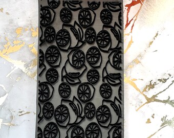 Polymer clay texture rubber mat Lemons| Clay tools| Jewellery tools