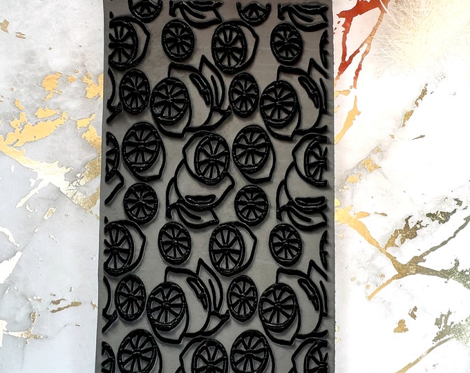 Polymer clay texture rubber mat Lemons| Clay tools| Jewellery tools
