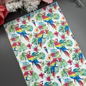 Perroquet tropical no. Outil en argile soluble dans l&#39;eau pour papier de transfert d&#39;image pour la fabrication de bijoux