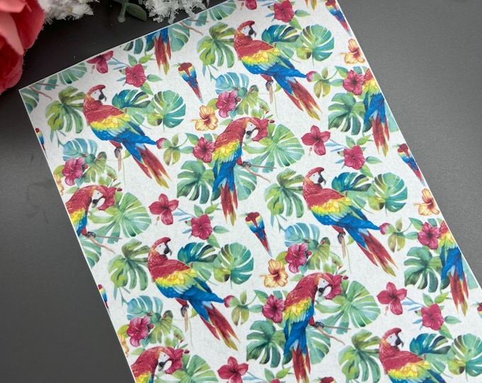 Tropical 2 image transfer paper_ Water soluble paper_ Clay tools_ Magic transfer paper