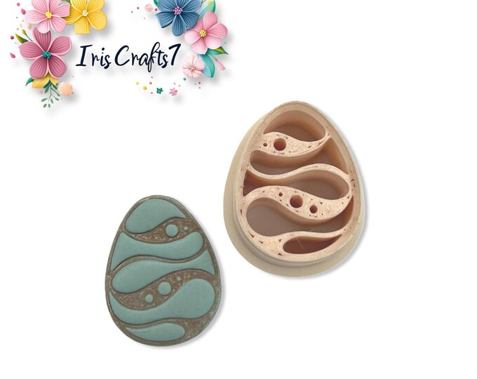 Abstract Egg Polymer Clay Cutter for Easter Earrings
