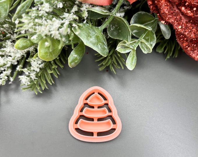 Christmas Tree Outline 3 Polymer Clay Cutter - Holiday Craft Tool for DIY Ornaments & Decorations
