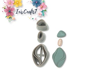 Organic Dangle Polymer Clay Cutter Set Earring Jewelry Tool