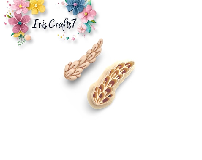 Lavender 2 Polymer Clay cutter -Ceramic Tools - Earrings Making