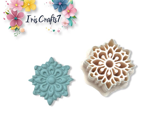 Flower Shape no 65 polymer clay cutter | floral, geometric, boho jewelry making tool