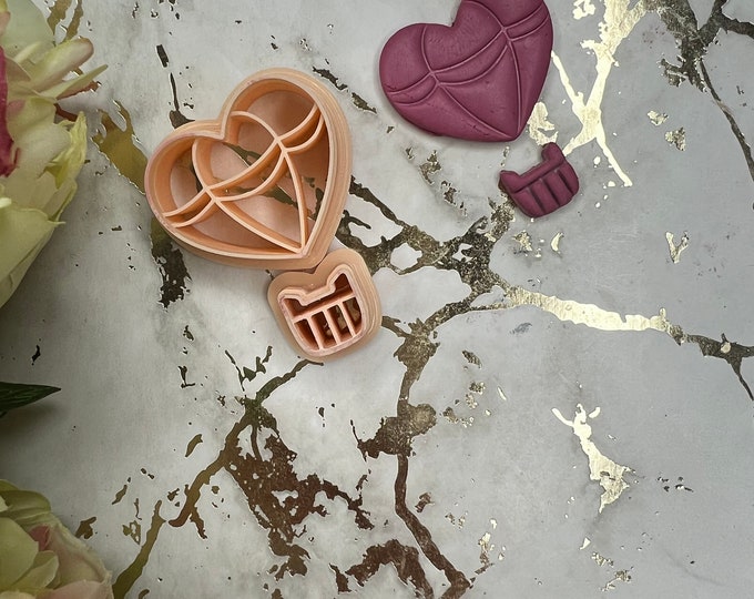 Love balloon polymer clay cutter