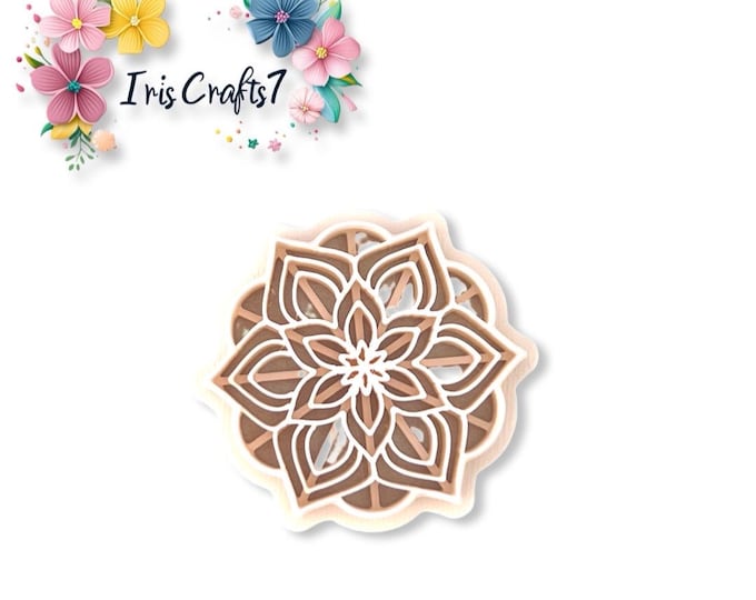 Boho Flower 1 Polymer Clay Cutter_ Ceramic Tools_ Floral Earrings_ Handmade Jewellery_ Clay Cutters