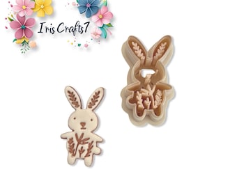 Bunny Leaves Polymer Clay Cutter Animal Earring Jewelry Tool