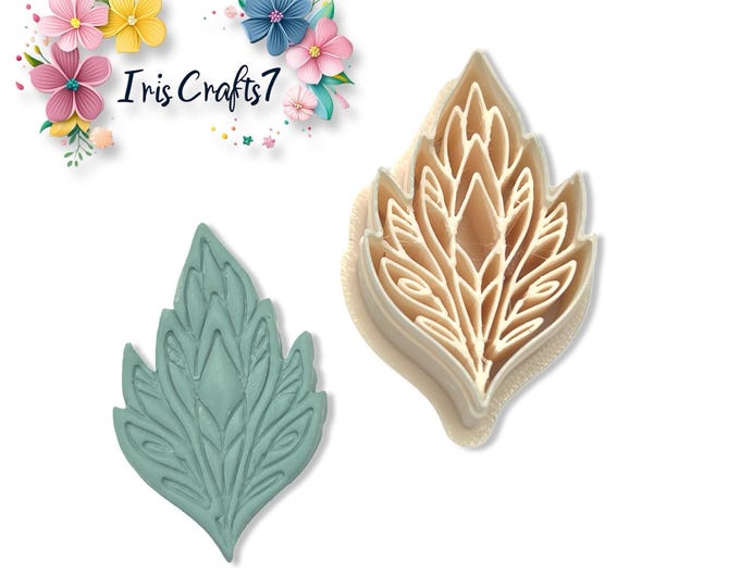 Floral Leaf Polymer Clay Cutter | Boho Earring Shape | Craft Tool