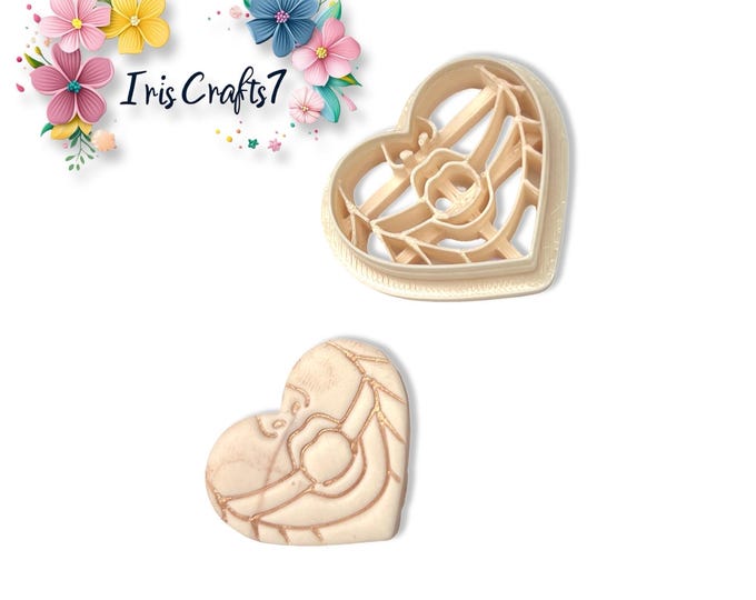 Gagged Girl Heart Polymer Clay Cutter | Valentine Earring Shape | Craft Tool