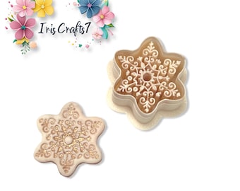 New Snowflake no. 6 Polymer Clay Cutter for Christmas Earring & Jewellery Making