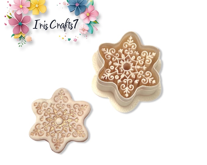 New Snowflake no. 6 Polymer Clay Cutter for Christmas Earring & Jewellery Making
