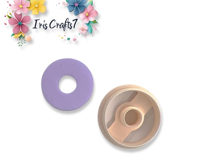 Circle with Hole Polymer Clay Cutter - Earring Making