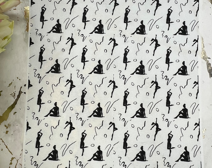 Ladies 1 image transfer paper for polymer clay