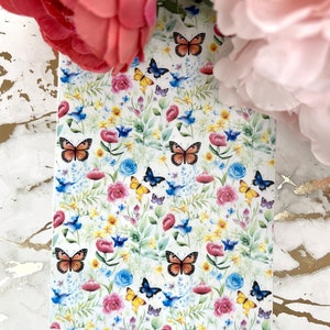 Carta transfer Butterfly 4 per pasta polimerica/ Strumenti per argilla/ Creazione di orecchini/ Carta transfer magica