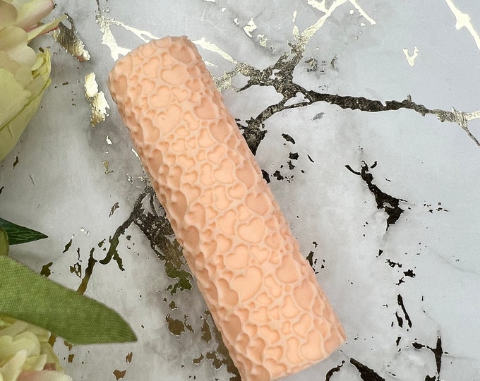 Polymer clay texture roller 41 hearts