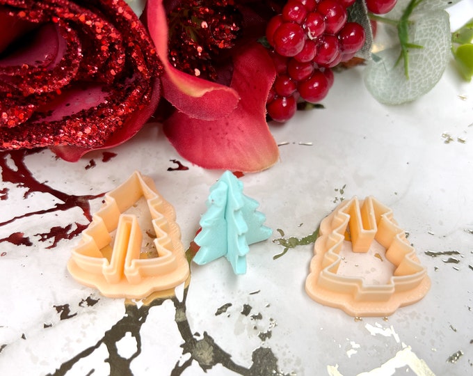 Clay cutters Christmas 3D Tree| Polymer clay cutter| Christmas Earrings| Ceramic tools