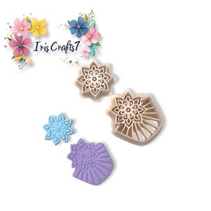 Boho Mandala 2 Polymer Clay Cutter: Handmade Earring Jewelry