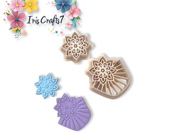 Boho Mandala 2 Polymer Clay Cutter: Handmade Earring Jewelry